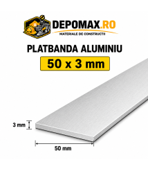 Platbanda aluminiu 50 x 3 mm, 6 metri (EN-AW 6060) Platbanda aluminiu 50 x 3 mm, 6 metri (EN-AW 6060)